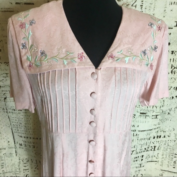 Vintage Karin Stevens Cottage core Dress modest - Picture 4 of 9